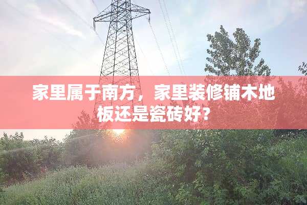 家里属于南方，家里装修铺木地板还是瓷砖好？