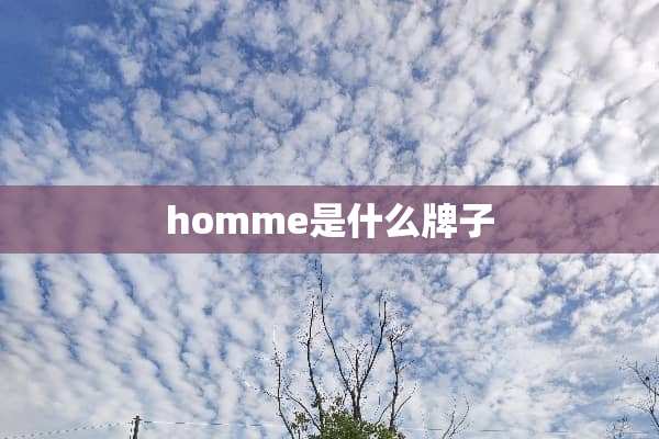 homme是什么牌子