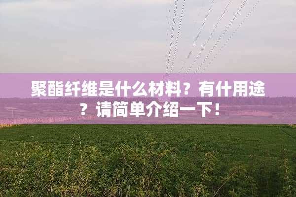 聚酯纤维是什么材料？有什用途？请简单介绍一下！