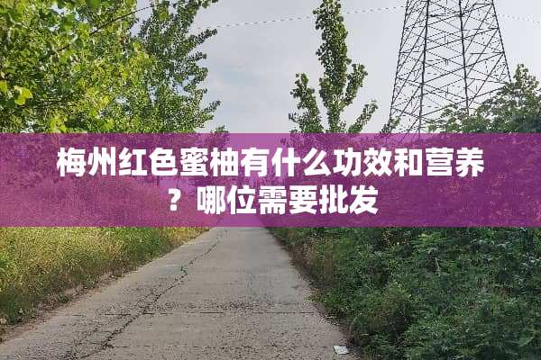 梅州红色蜜柚有什么功效和营养？哪位需要批发