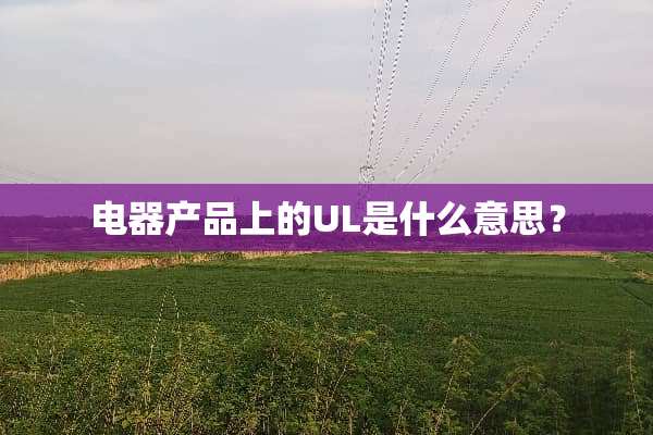 电器产品上的UL是什么意思？