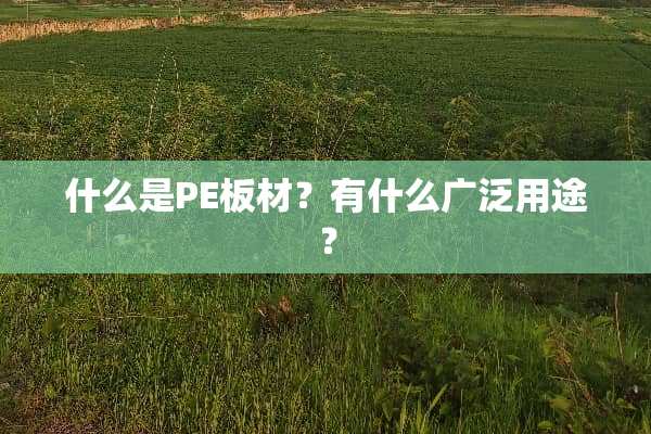 什么是PE板材？有什么广泛用途？