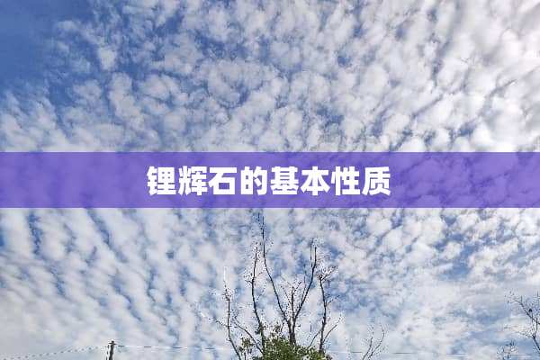 锂辉石的基本性质