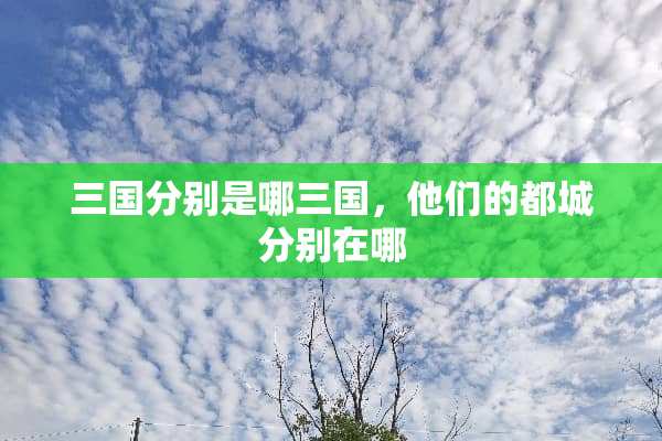 三国分别是哪三国，他们的都城分别在哪