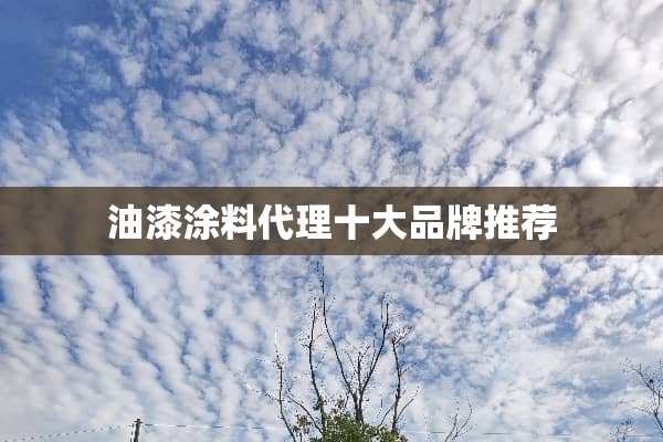 油漆涂料代理十大品牌推荐