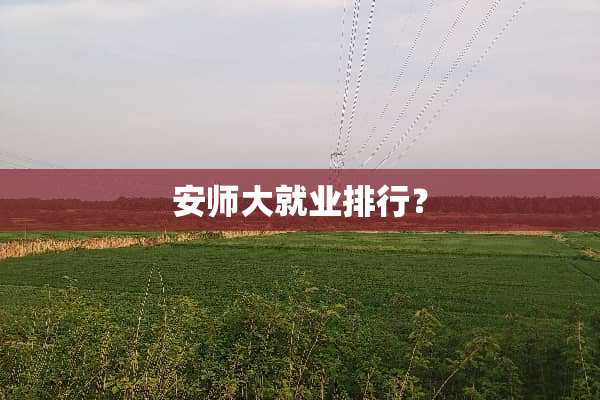 安师大就业排行？