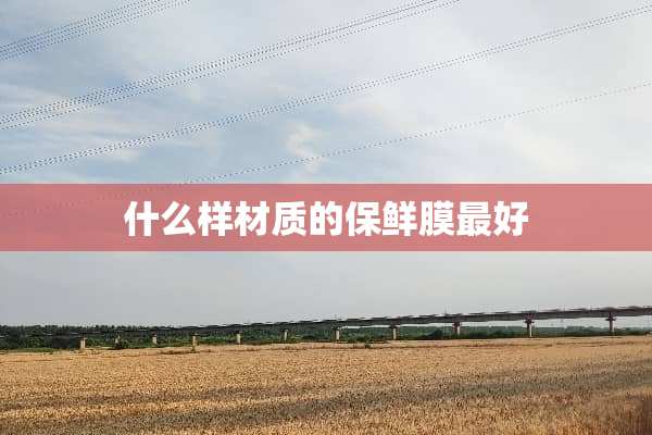 什么样材质的保鲜膜最好