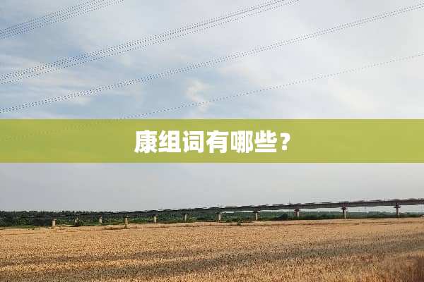康组词有哪些？