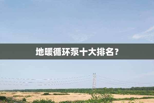 地暖循环泵十大排名？