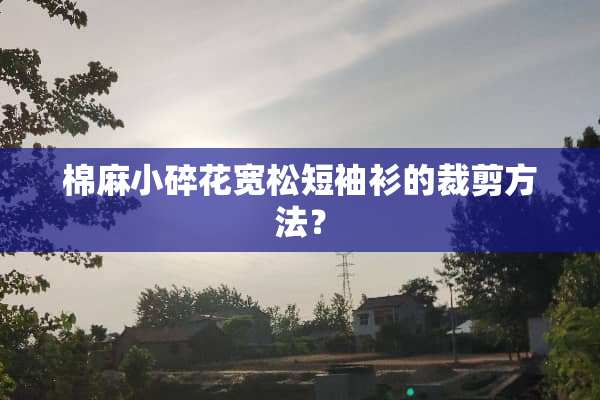 棉麻小碎花宽松短袖衫的裁剪方法？