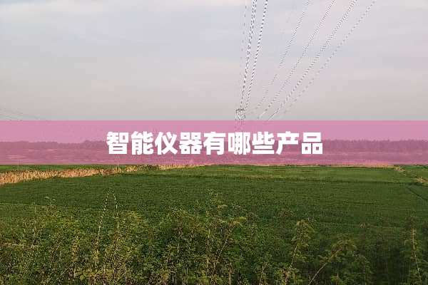 智能仪器有哪些产品