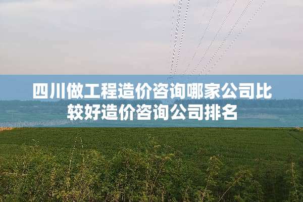 四川做工程造价咨询哪家公司比较好造价咨询公司排名