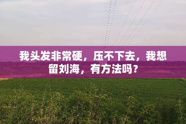 我头发非常硬，压不下去，我想留刘海，有方法吗？