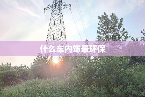 什么车内饰最环保