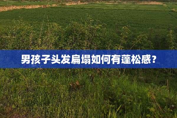 男孩子头发扁塌如何有蓬松感？