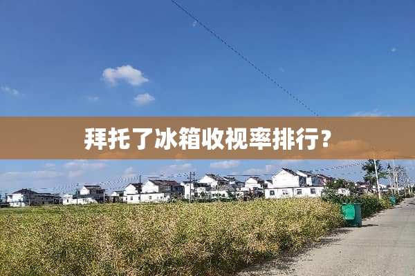 拜托了冰箱收视率排行？
