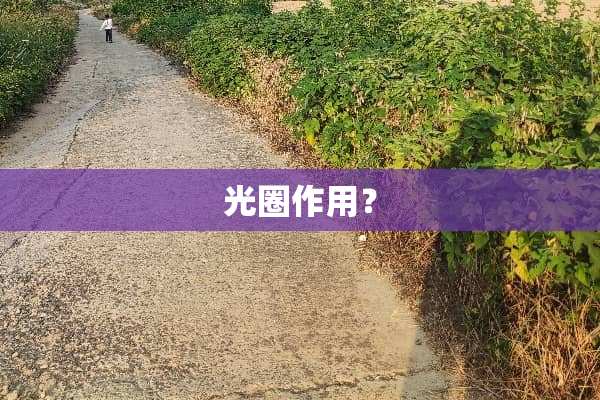 光圈作用？