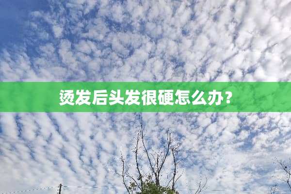 烫发后头发很硬怎么办？