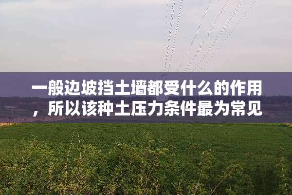 一般边坡挡土墙都受什么的作用，所以该种土压力条件最为常见作用？