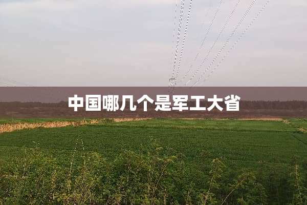 中国哪几个是军工大省