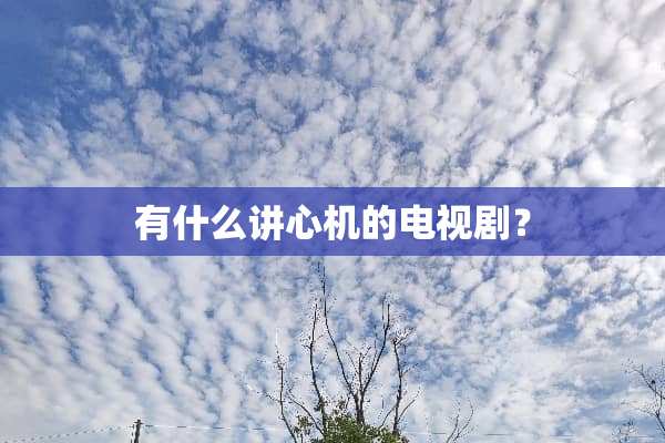 有什么讲心机的电视剧？