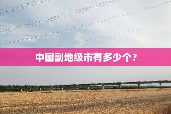 中国副地级市有多少个？