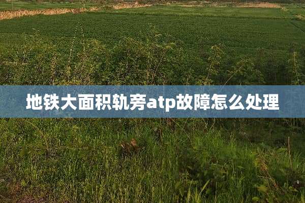 地铁大面积轨旁atp故障怎么处理