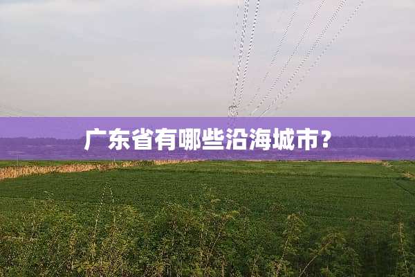 广东省有哪些沿海城市？