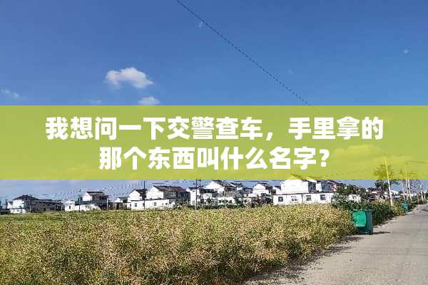 我想问一下交警查车，手里拿的那个东西叫什么名字？