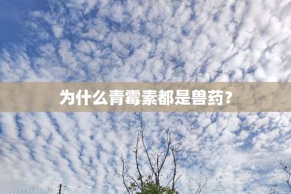 为什么青霉素都是兽药？