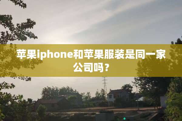 苹果iphone和苹果服装是同一家公司吗？
