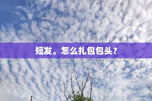 短发。怎么扎包包头？