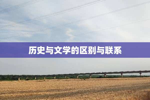 历史与文学的区别与联系