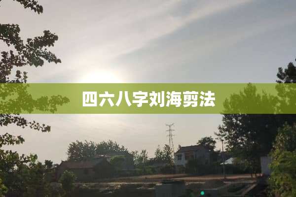 四六八字刘海剪法