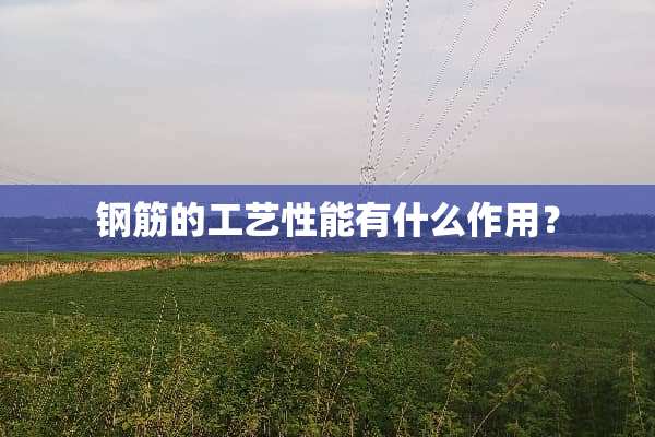 钢筋的工艺性能有什么作用？