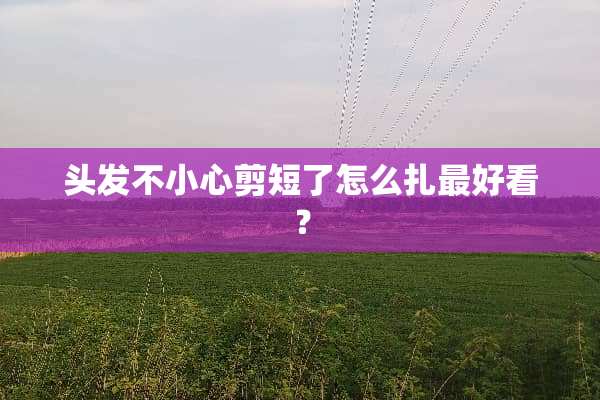 头发不小心剪短了怎么扎最好看？