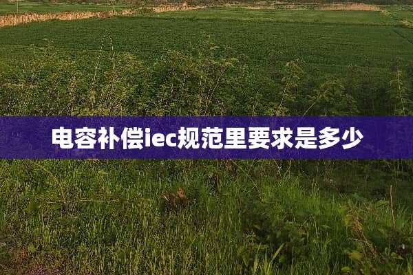 电容补偿iec规范里要求是多少