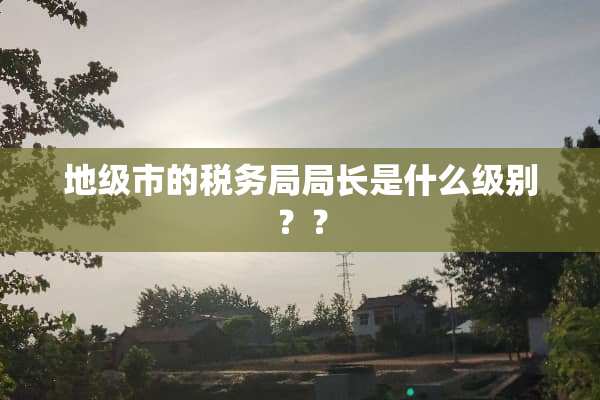 地级市的税务局局长是什么级别？？