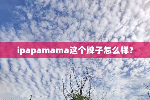 ipapamama这个牌子怎么样？