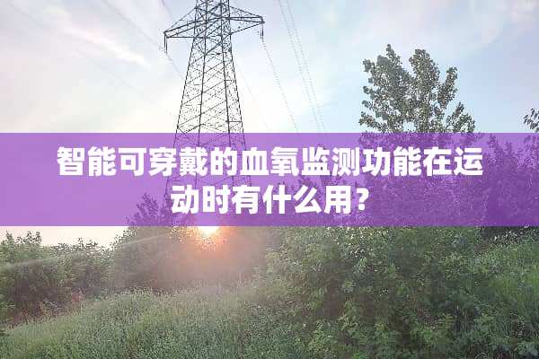 智能可穿戴的血氧监测功能在运动时有什么用？