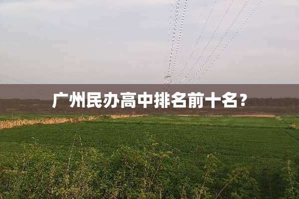广州民办高中排名前十名？