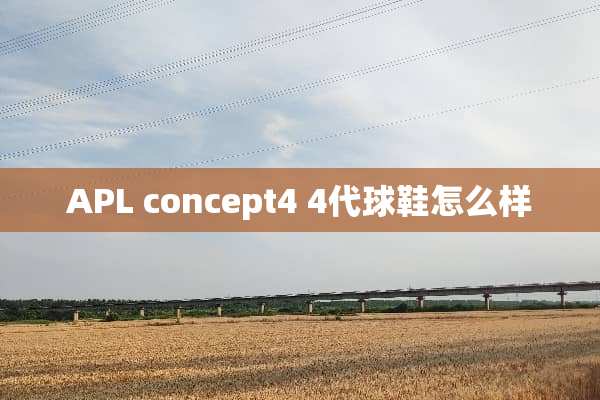 APL concept4 4代球鞋怎么样