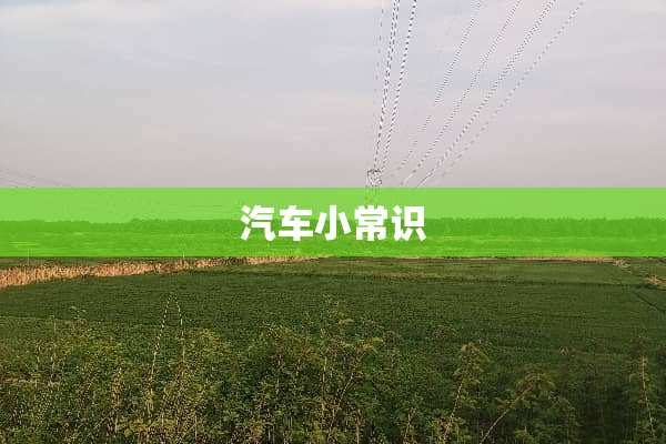 汽车小常识