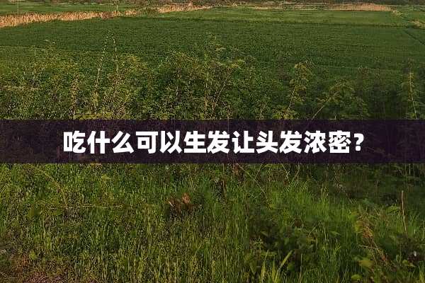 吃什么可以生发让头发浓密？