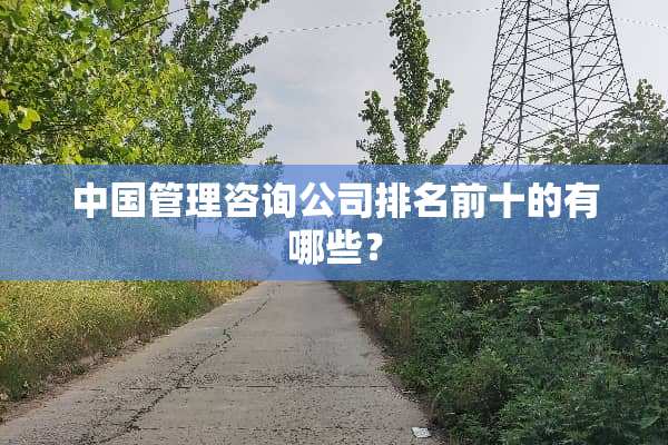 中国管理咨询公司排名前十的有哪些？