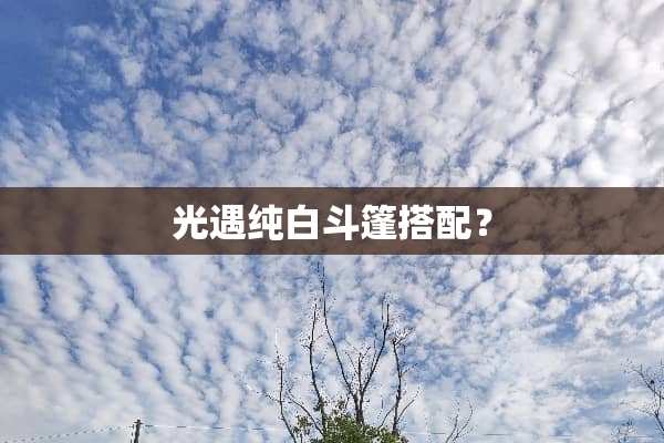 光遇纯白斗篷搭配？