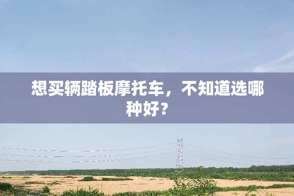 想买辆踏板摩托车，不知道选哪种好？