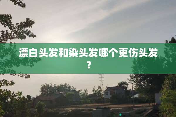 漂白头发和染头发哪个更伤头发？