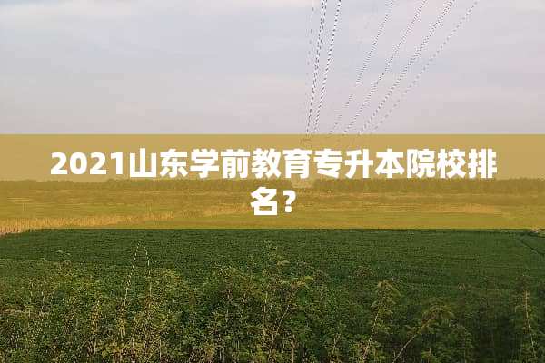 2021山东学前教育专升本院校排名？