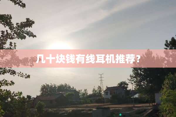 几十块钱有线耳机推荐？